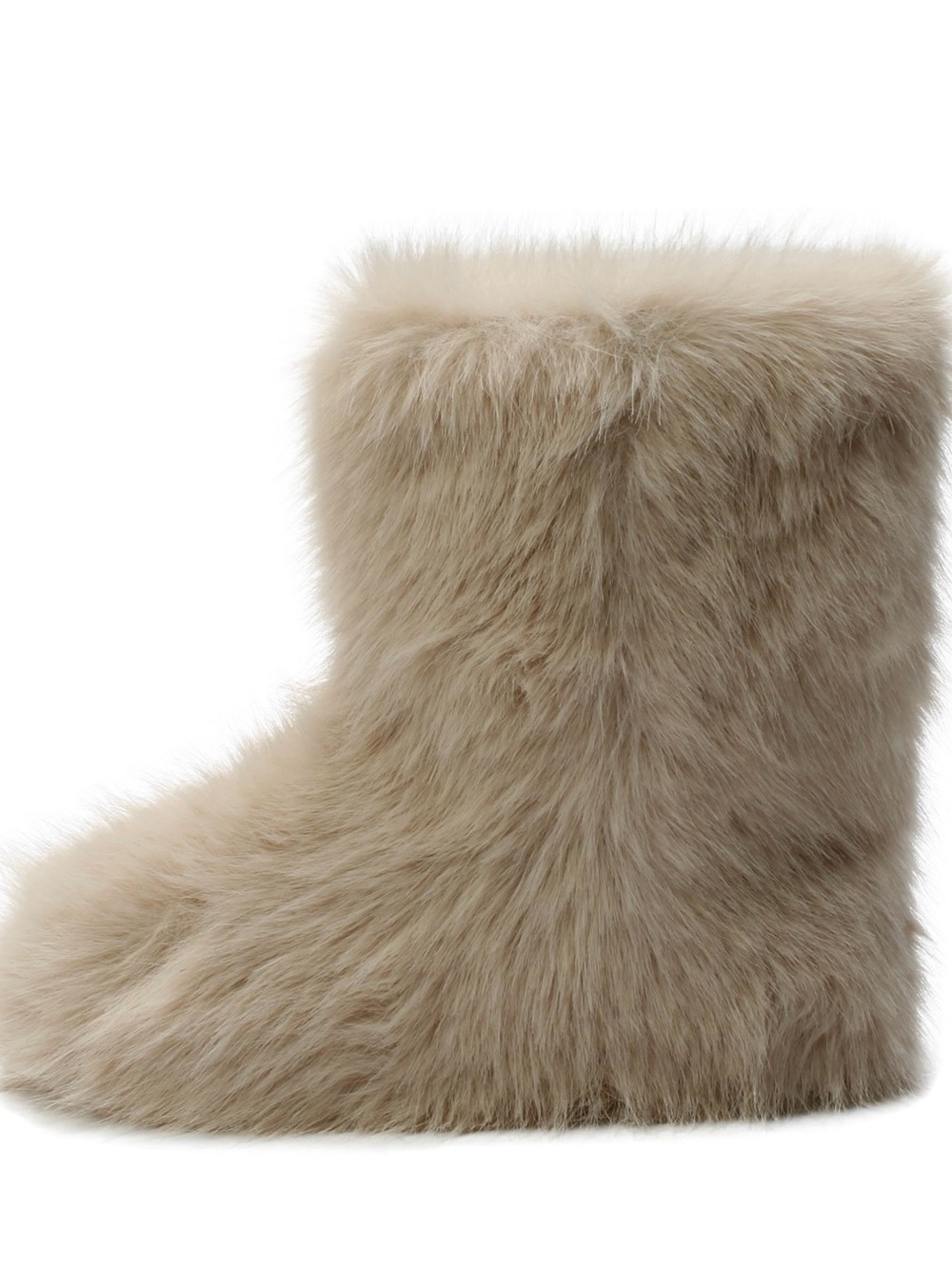 Fashion Nova Melanie-21 Faux Fur Boot - Beige